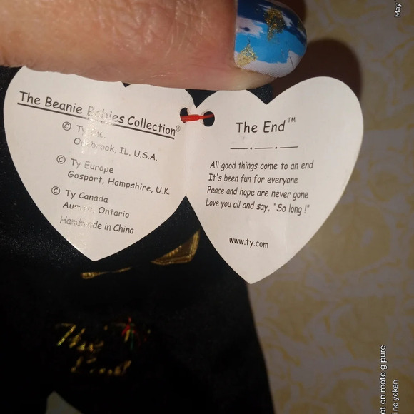 TY beanie baby "the end" 1999 ultra rare bear with tag errors - Picture 3 of 5